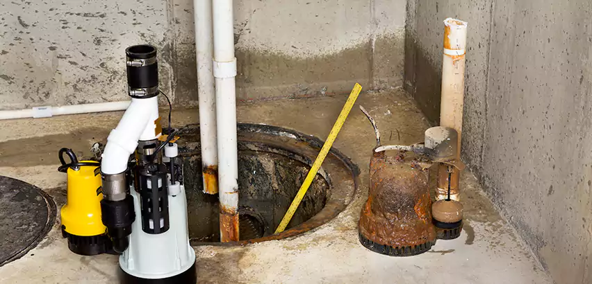 Installing Sump Pump in Finished Basement in Mastic, NY